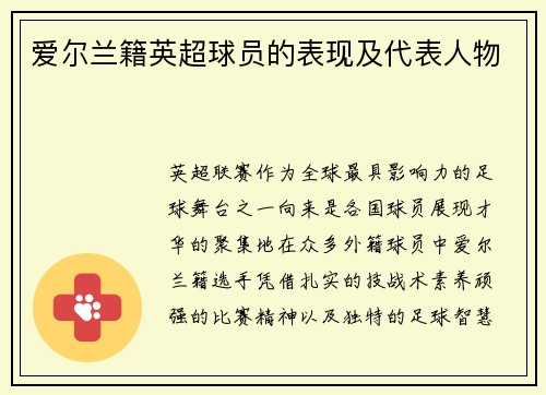 爱尔兰籍英超球员的表现及代表人物